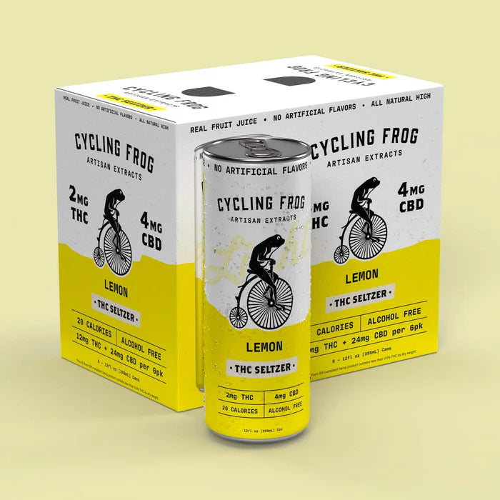 Cycling Frog Lemon Light Seltzers 2mg (6 Pack)