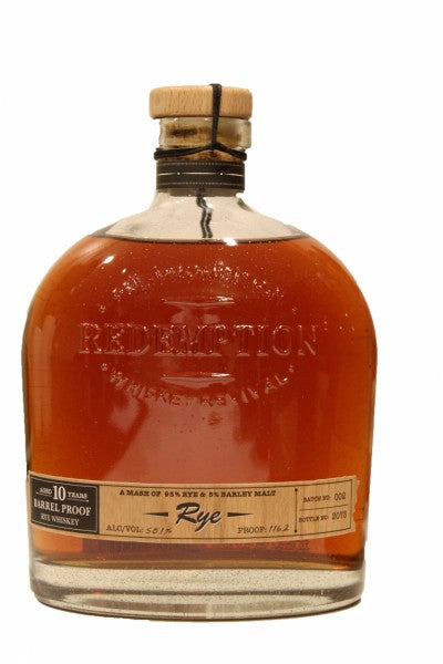 Redemption 10 Year High Rye Bourbon
